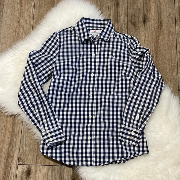 Vineyard Vines Womens Buffalo Plaid Button Down Shirt Size 2 - Picture 1 of 10